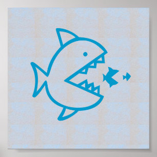 Poster Os PEIXES gráficos da praia do mar das decoraçõ