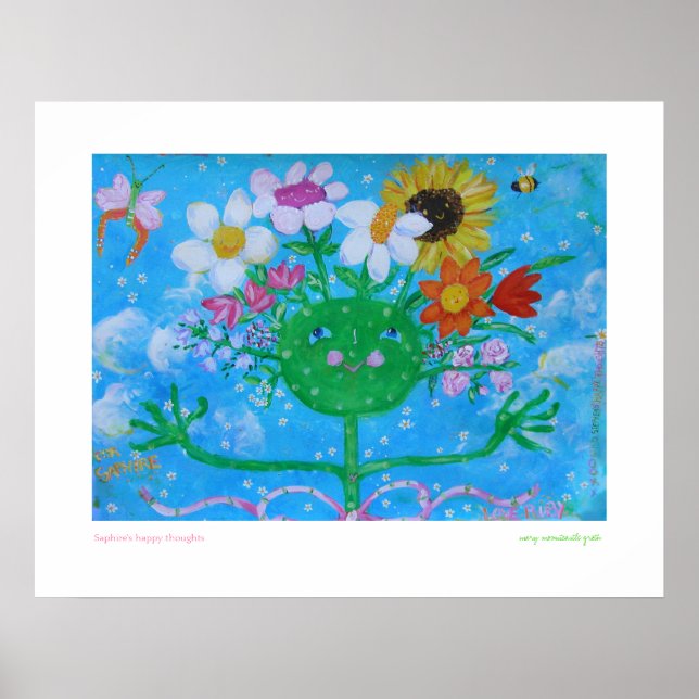 Poster Os pensamentos felizes de Saphire (Frente)