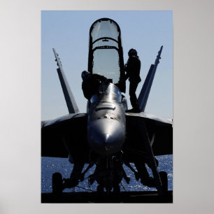 Pôster Os pilotos conduzem uma inspeção do pre-vôo