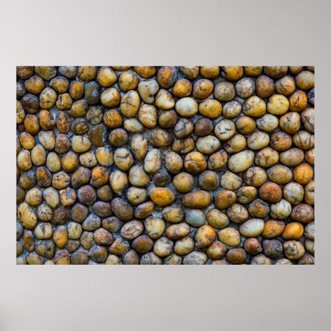 Poster Os pisos de pedras de seixo, texturas de fundo abs (Frente)