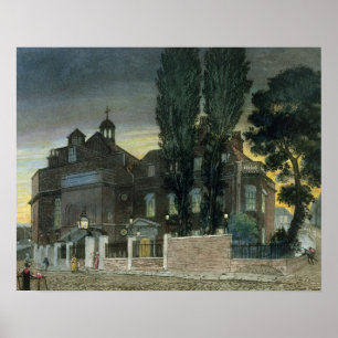 Poster Os poços de Sadler, 1826 (gravura colorida)