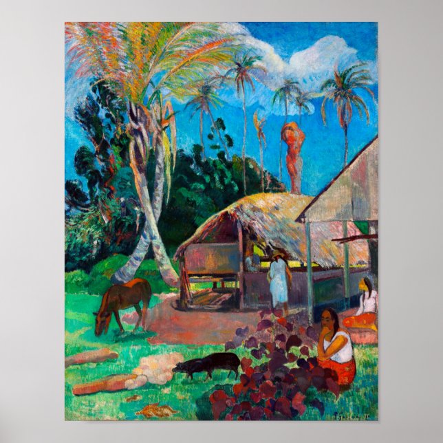 Poster Os Porcos Negros, Gauguin (Frente)