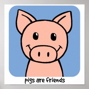 Pôster Os porcos são amigos