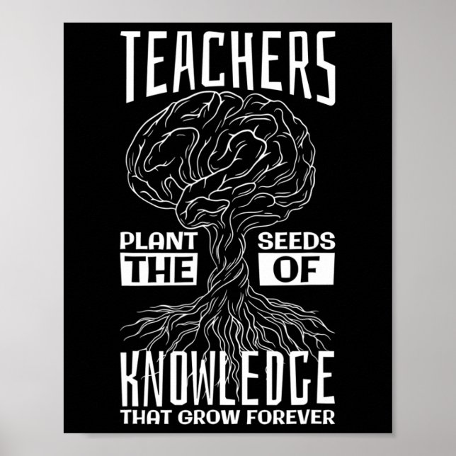 Poster Os Professores Plantam As Sementes Do Conhecimento (Frente)