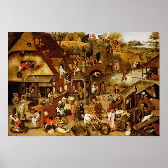 Pôster Os Provérbios flamengos (Frente)