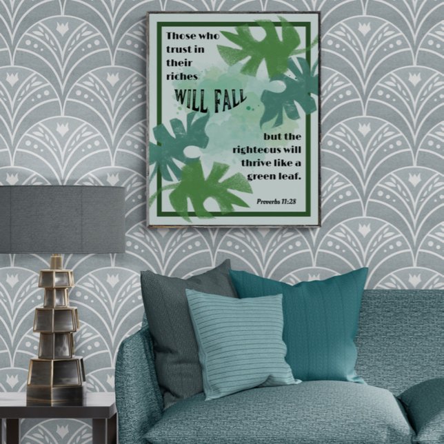 Pôster Os Proverbos da Folha Verde e da Direita 11:28 (Criador carregado)