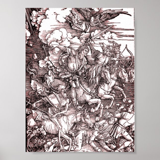 Poster Os Quatro Cavaleiros do Apocalipse (Dürer, 1498) (Frente)