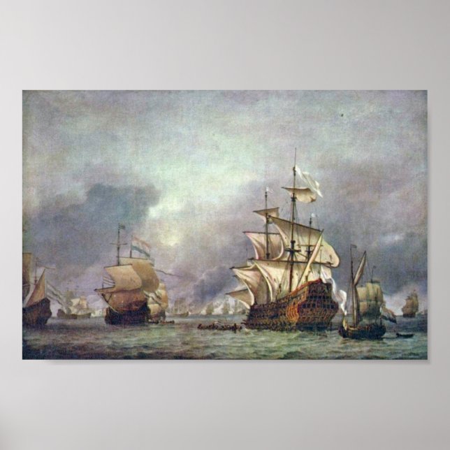 Poster Os Quatro Dias Durante A Batalha De 1666 Capturado (Frente)