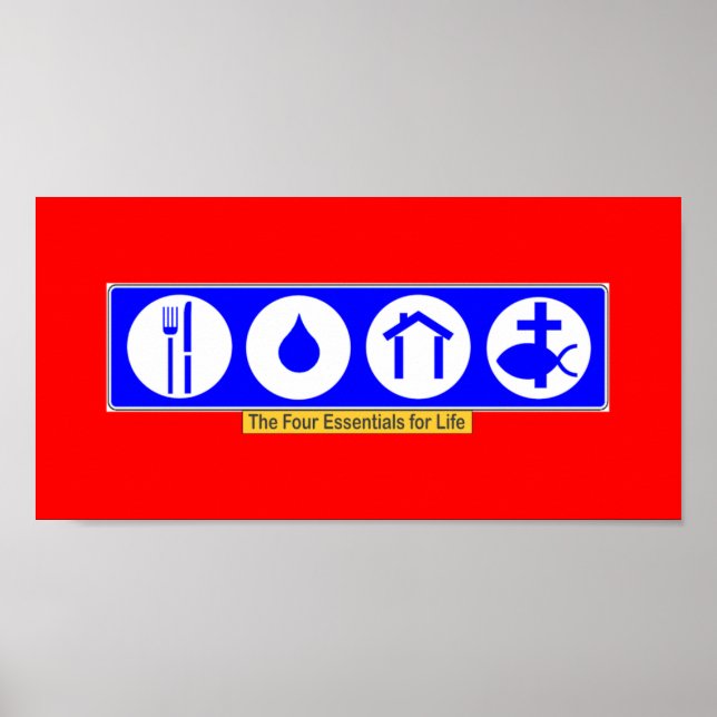 Poster Os quatro essenciais para a vida (Frente)