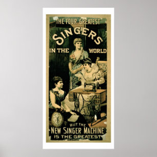Pôster 'Os quatro grandes cantores no mundo, mas o N