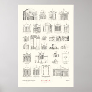 Poster Os Quatro Livros de Arquitetura - Templos Antigos