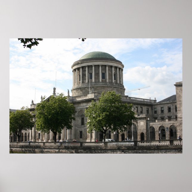 Pôster Os Quatro Tribunais, Dublin, Irlanda (Frente)