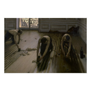 Pôster Os raspadores do assoalho por Gustave Caillebotte