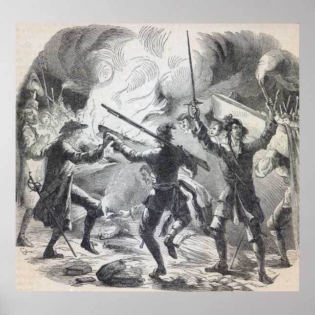 Poster Os rebites de Sacheverell destroem parte de uma ca (Frente)