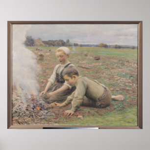 Poster Os recolectores da batata, 1898