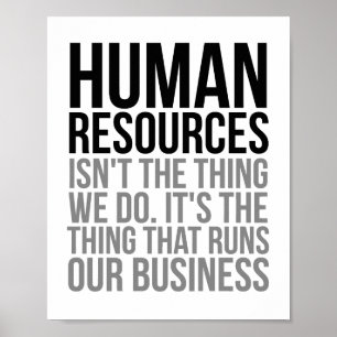 Poster Os recursos humanos não são a coisa que nós