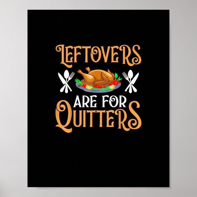 Poster Os Restantes São Para Quitters Para A Ação De Graç (Frente)