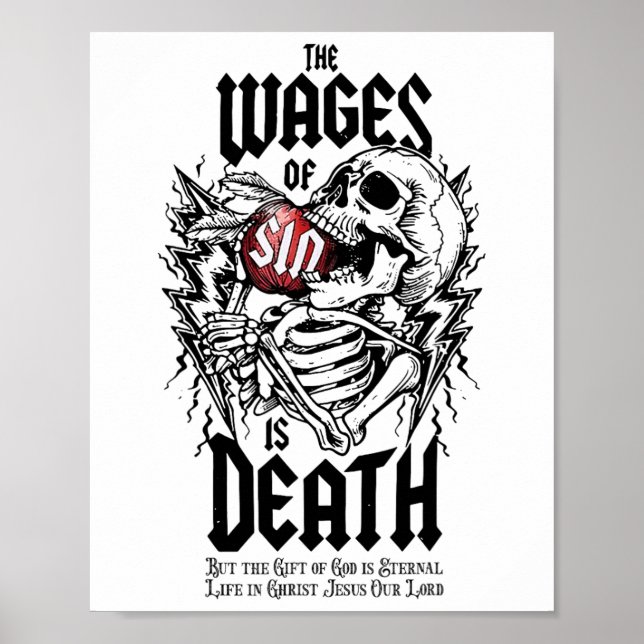 Poster Os Salários Do Pinto São O Esqueleto Da Morte (Frente)