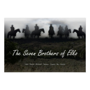 Pôster Os Sete Irmãos de Elko Cartaz Glossy
