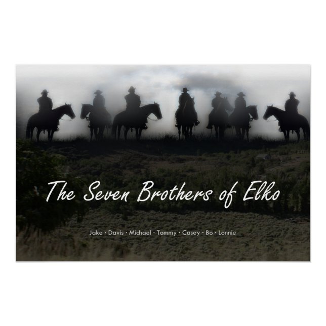 Pôster Os Sete Irmãos de Elko Cartaz Glossy (Frente)