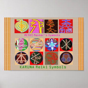 Poster Os símbolos curas do mestre - papel superior