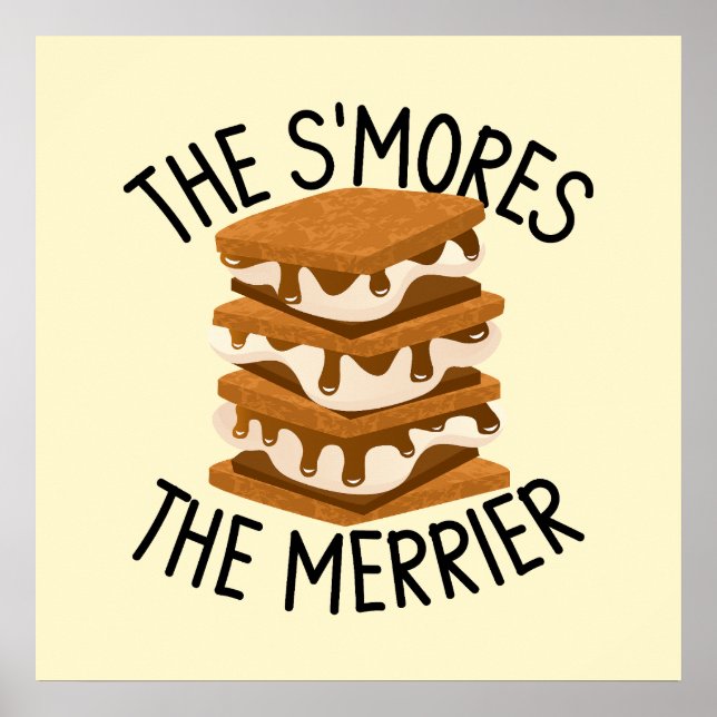 Poster Os S'mores O Merrier Funny Smores Camper Gift (Frente)