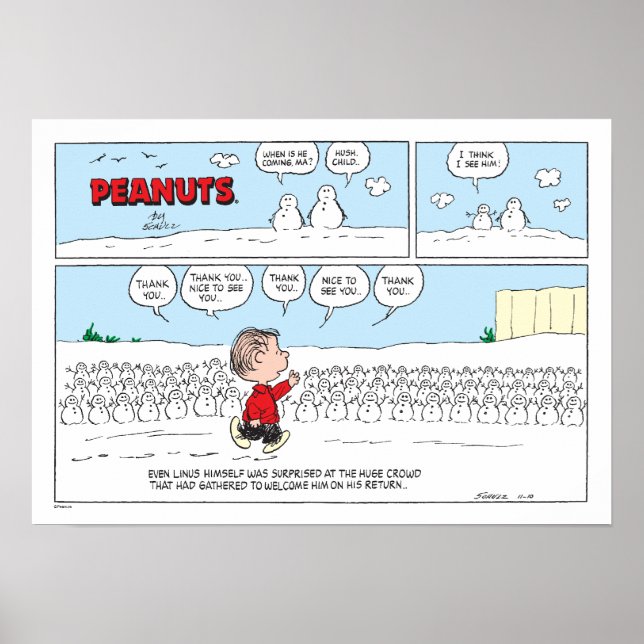 Poster Os Snowmen Bem-Vindo Linus (Frente)