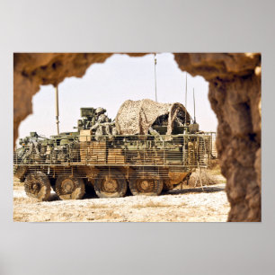 Poster Os soldados dos E.U. conduzem uma patrulha de