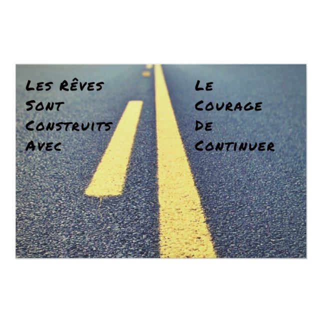 Pôster “Os Sonhos” Cartaz Mural Citação Positiva (Frente)