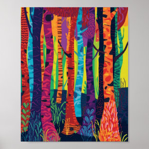 Poster Os Sussurros Elétricos do Bosque Prismático