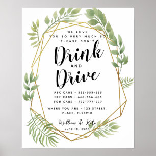 Poster Os táxis de cristal do partido não bebem e não