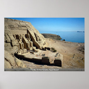 Pôster Os templos de Abu Simbel, deserto de Egipto