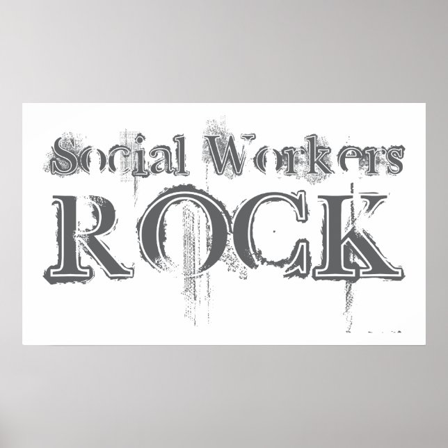 Pôster Os Trabalhadores Sociais Rock (Frente)