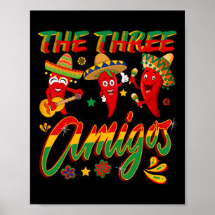 Poster Os Três Amigos - Engraçados Cinco De Mayo