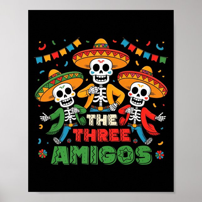 Poster Os três amigos mexicano cinco de maio premium (Frente)