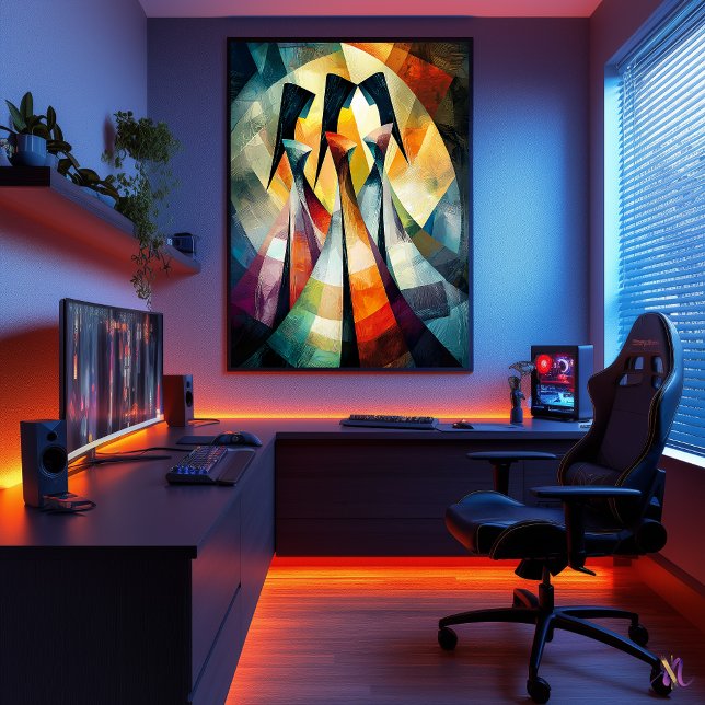 Poster Os Três Graus - Cubista Inspirado por Rubens (Criador carregado)