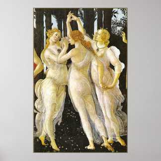 Pôster Os Três Graus de Sandro Botticelli