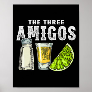 Poster Os Três Limões Amigos Sal Tequila Cinco Engraçados