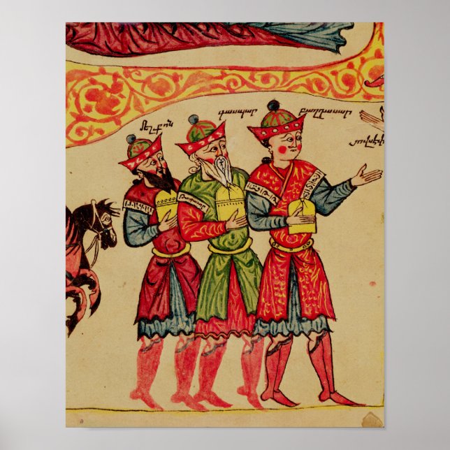 Poster Os Três Magos, detalhes da Natividade (Frente)