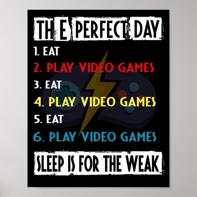 Poster Os Videos games Perfeitos Para Jogar O Jogo (Frente)