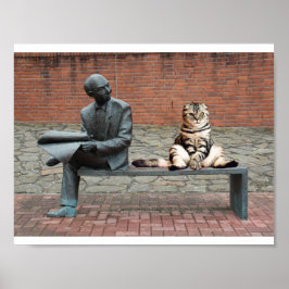 Poster Os visitantes de hoje incluíram um gato ENORME.