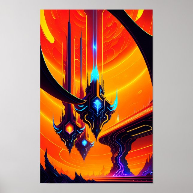 Poster Os Visitantes Ken Gage Sci-Fi (Frente)