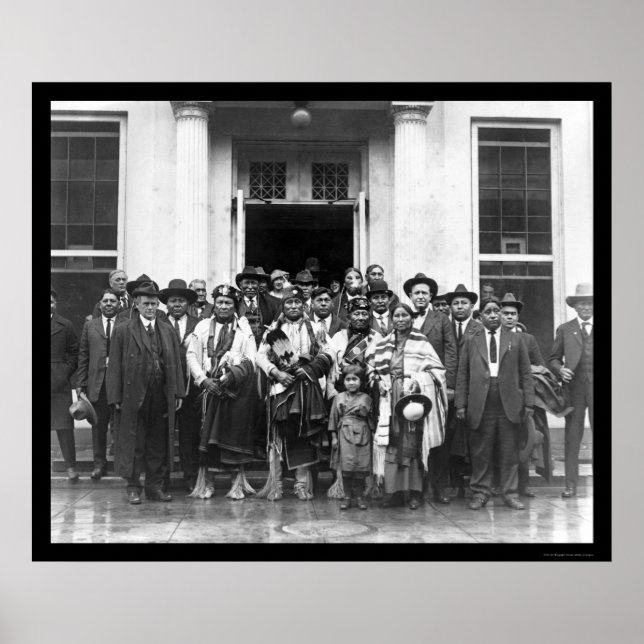 Pôster Osage Indian Group White House 1919 (Frente)