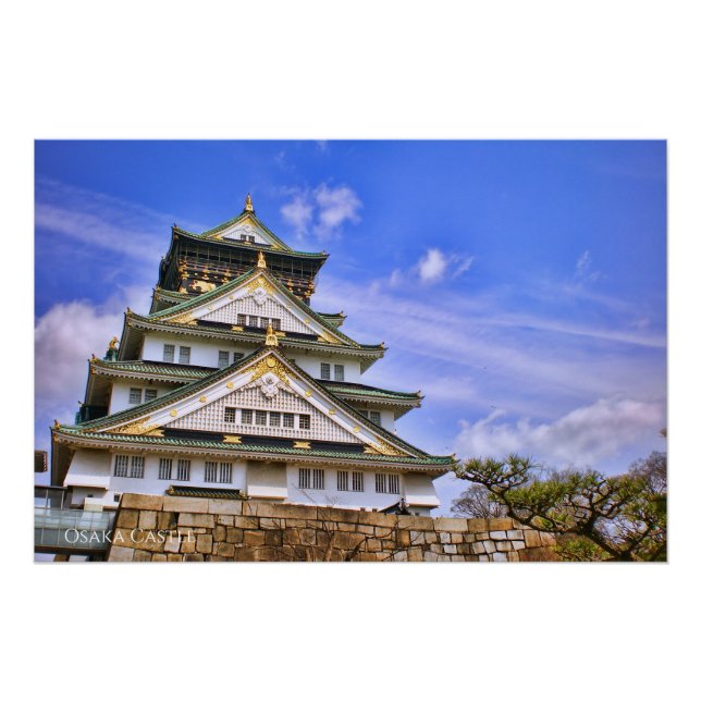 Pôster Osaka Castle：Glossy Poster (Frente)