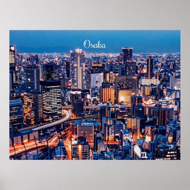 Poster Osaka, Japan cityscape (Frente)