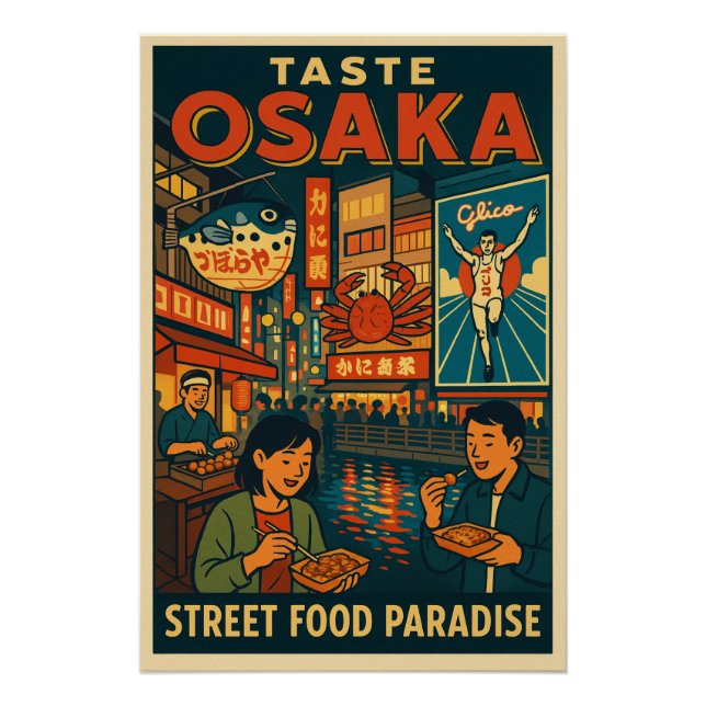 Pôster Osaka - Paraíso da Comida da rua (Frente)