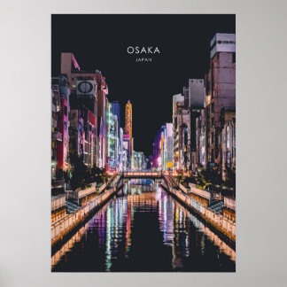 Poster Osaka, Trabalho de arte Viagem do Japão