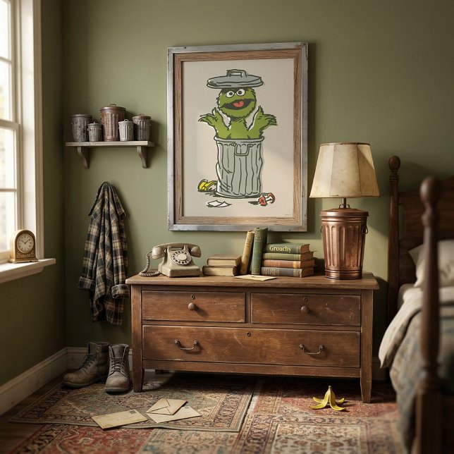 Poster Oscar o Desordeiro Vintage (Generated image of large size poster on wall)