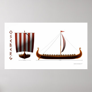 Poster Oseberg Viking Ship