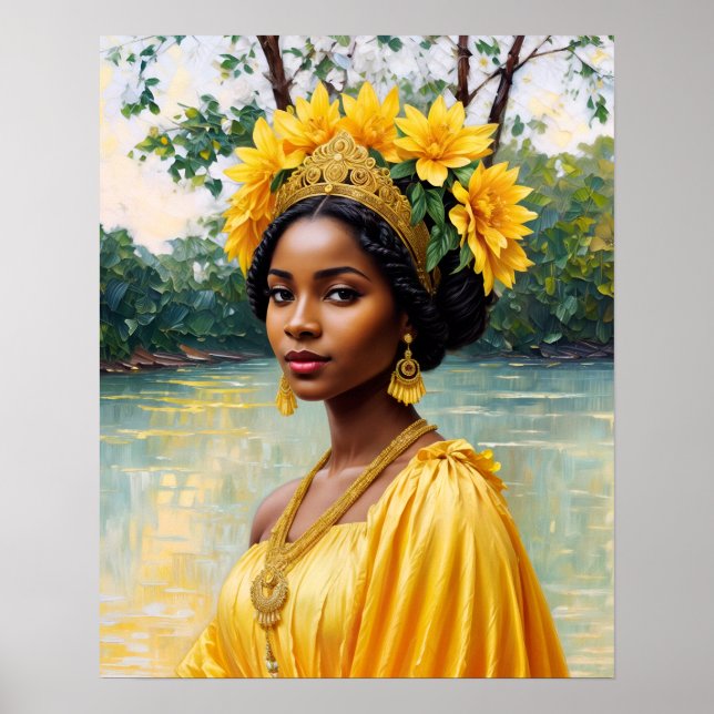 Poster Oshun Orisha Deusa Africana (Frente)
